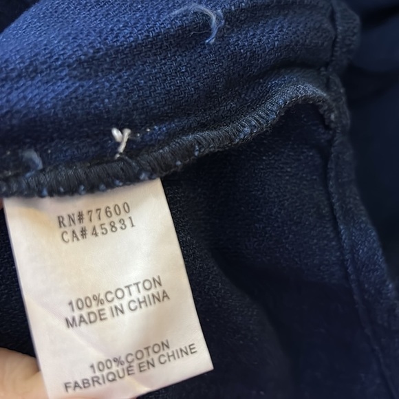 SANDRINE ROSE x Free people VIRGIN denim DARK WASH INDIGO SHACKET LARGE nwt - Picture 7 of 7